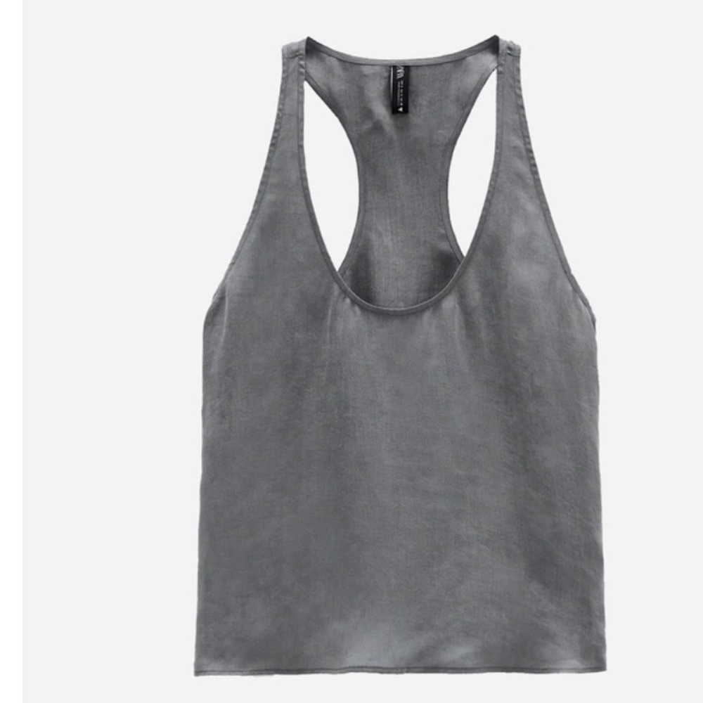 Zara Women’s Grey Razorback Lightweight Tank Top Size XS